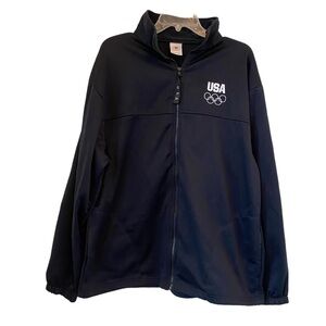 US Olympic Committee Jacket‎ Unisex Black Full Zip Team USA Men's Size XL